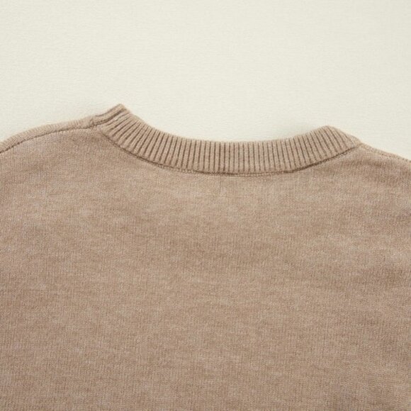 Light brown pearled sweater - Picture 6 of 9